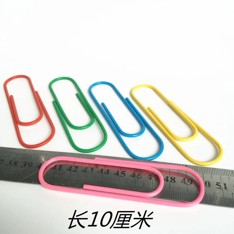 100 mm color large paper clip creative metal coated paper clip