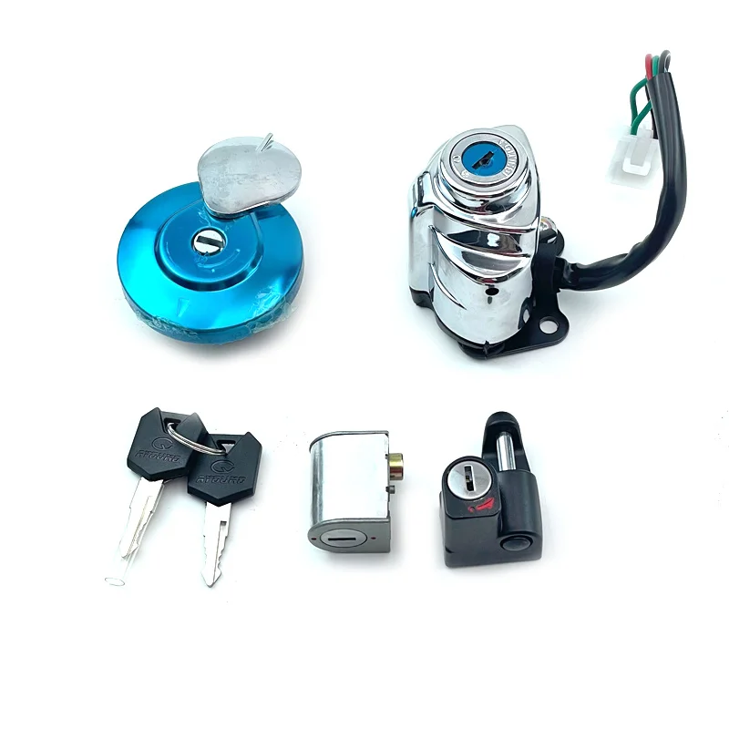 

Замок зажигания мотоцикла, крышка топливного газа, ключ 1 комплект для Honda VLX400 CA250 Steed 400 600 VT400 shadow 400