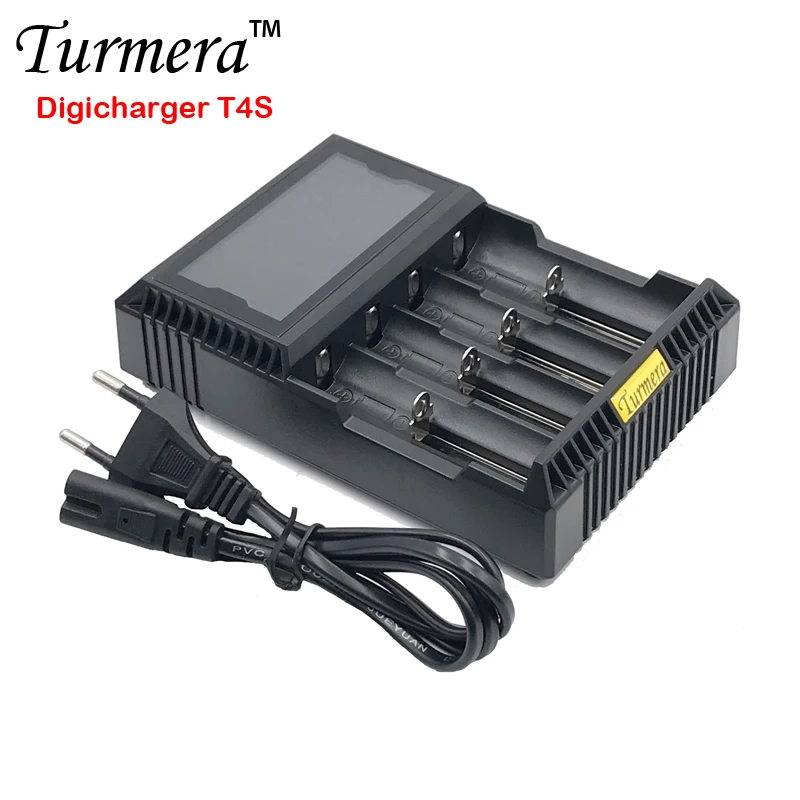 18650 battery charger Turmera lcd T2S/T4S for 26650 21700 18500 18350 14500 NI-MH NI-CD A AA battery