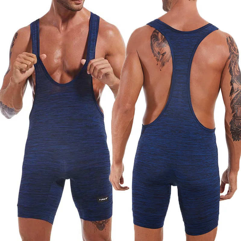 

Sexy Mens Undershirts Leotard Bodysuits Shorts Gym Sports Wrestling Singlet Underwear Jumpsuits Quick Dry Swimwear Plus Size