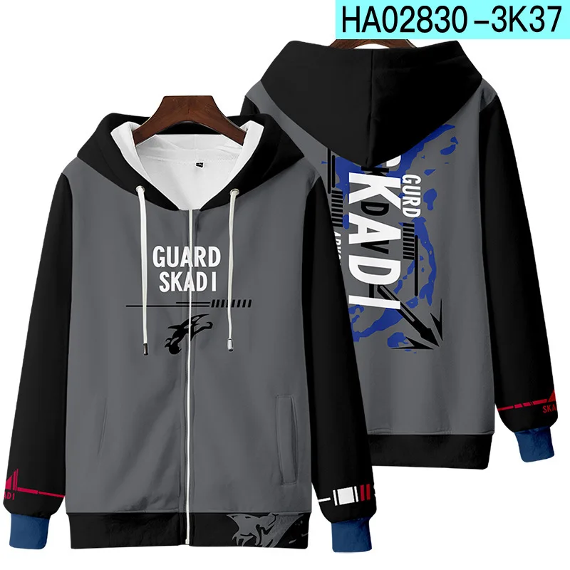 Trò Chơi Arknights Bắn Tỉa W Cosplay Áo Khoác Unisex Thời Trang Dạo Phố Hip Hop Nữ/Nam Dây Kéo Có Mũ Áo Khoác Thể Thao