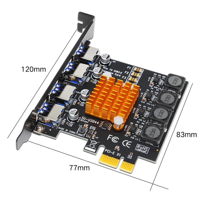 4 Port USB 3.0 PCI Express Card USB 3.0 PCI-E Expansion Card Adapter PCIE USB 3.0 HUB Controller Cards USB3.0 PCIE Extender Card