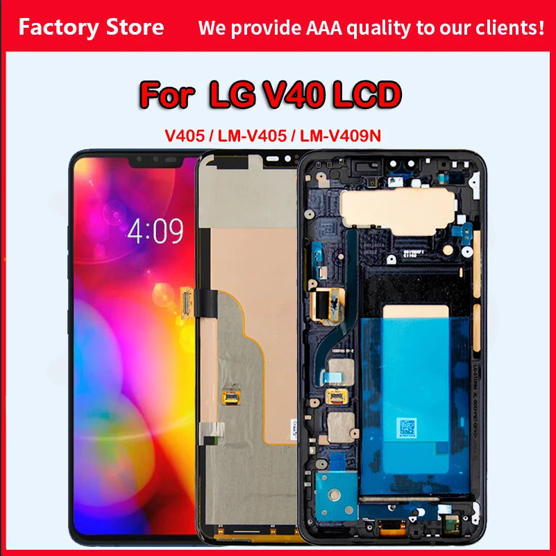 AMOLED Original LCD For LG V40 ThinQ V405QA7 LCD Screen Digitizer Assembly For V405UA V405TAB V405UA0 LCD Screen