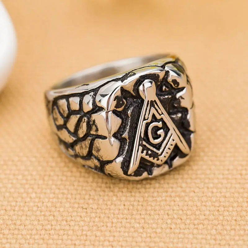 Wholesale Fashion Stainless Steel Masonic Ring for Men, master masonic signet ring, freemason ring jewelry