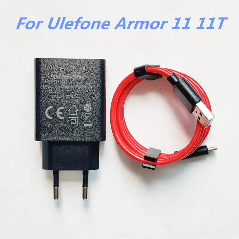 

New For Ulefone Armor 11 11T Cell Phone USB Adapter Charger EU Plug Travel Power Supply Plug+ Type-C Usb Cable Data Line