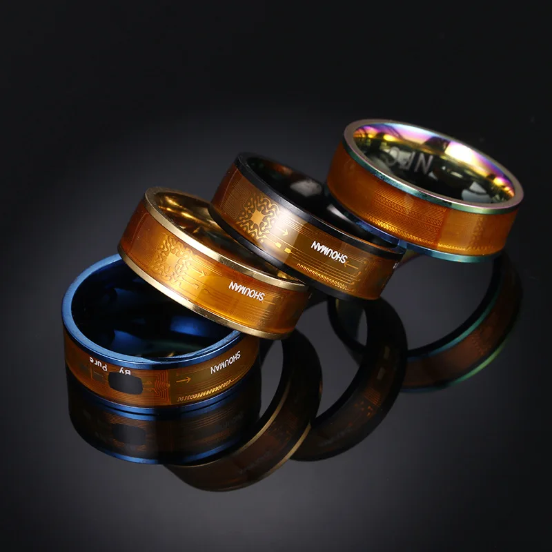 Multifuncional impermeável aço inoxidável NFC Smart Ring, Multifuncional Phone Jewelry, Presente para Android