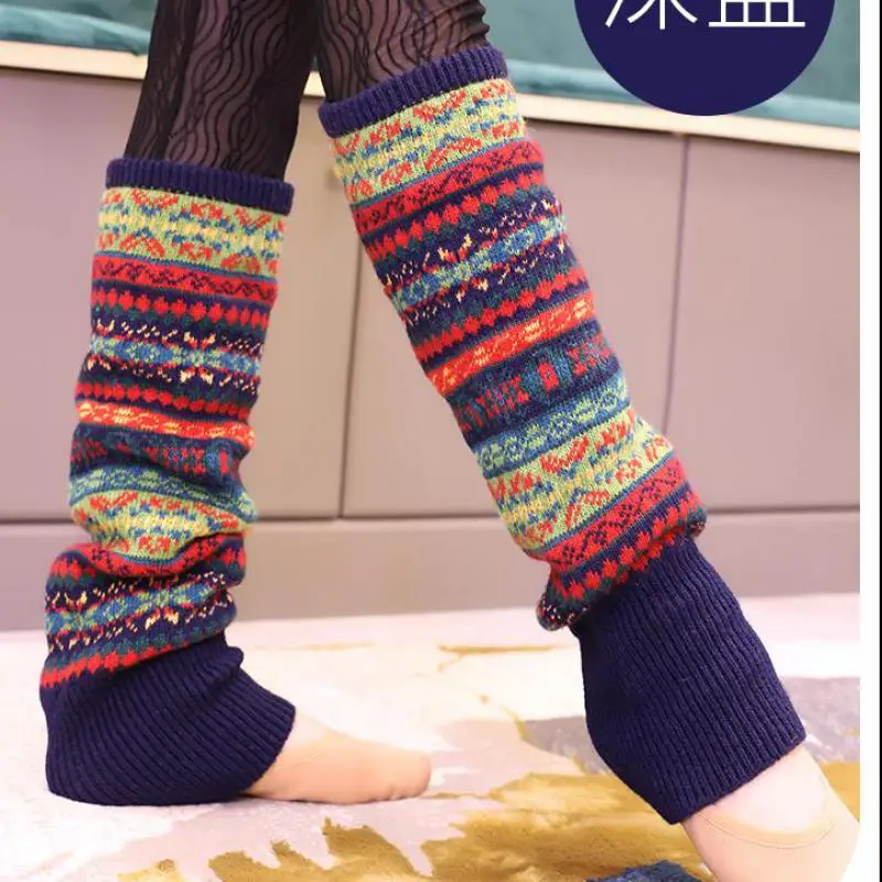 New Style Wool Warm Over The Knee In Autumn And Winter Knitted Leg Warmers For Boots Bohemia Fashion Girls Accessory