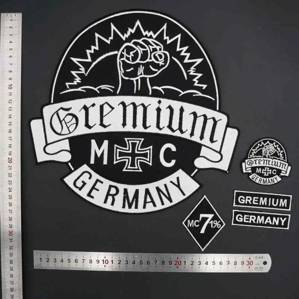 Gremium Germany MC Large Embroidery Motorcycle Biker Patch Clothes Stickers Apparel Accessories Badge