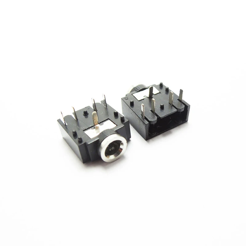 20 TEILE/LOS Metall Kunststoff PJ-307 PJ307 3,5mm Stereo Jack Buchse Audio Jack Stecker PCB 3F07 5PIN SCHWARZ