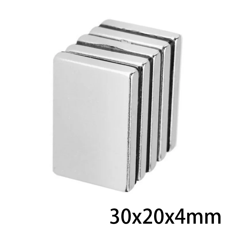 2~30pcs 30x20x4 mm Rare Earth Magnets Thickness 4 Block Rectangular Pot Magnets 30x20x4mm Permanent Neodymium Magnet 30*20*4 mm