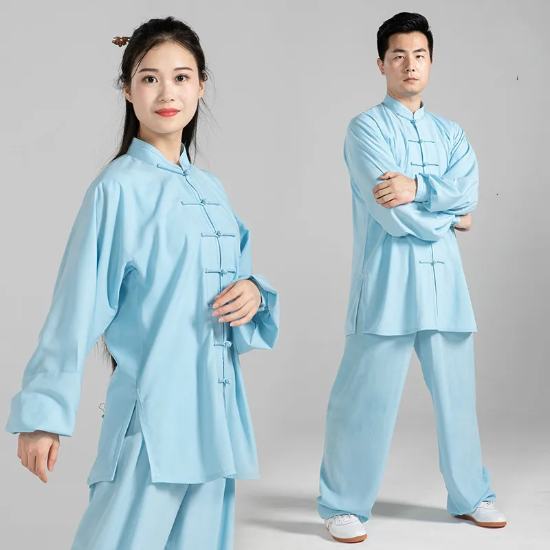 

High Quality Women Men Wushu Uniform Long Sleeve Tai Chi Clothing Stage Adult Martial Arts Wing Chun Suit Kungfu Outfit Cloth 90