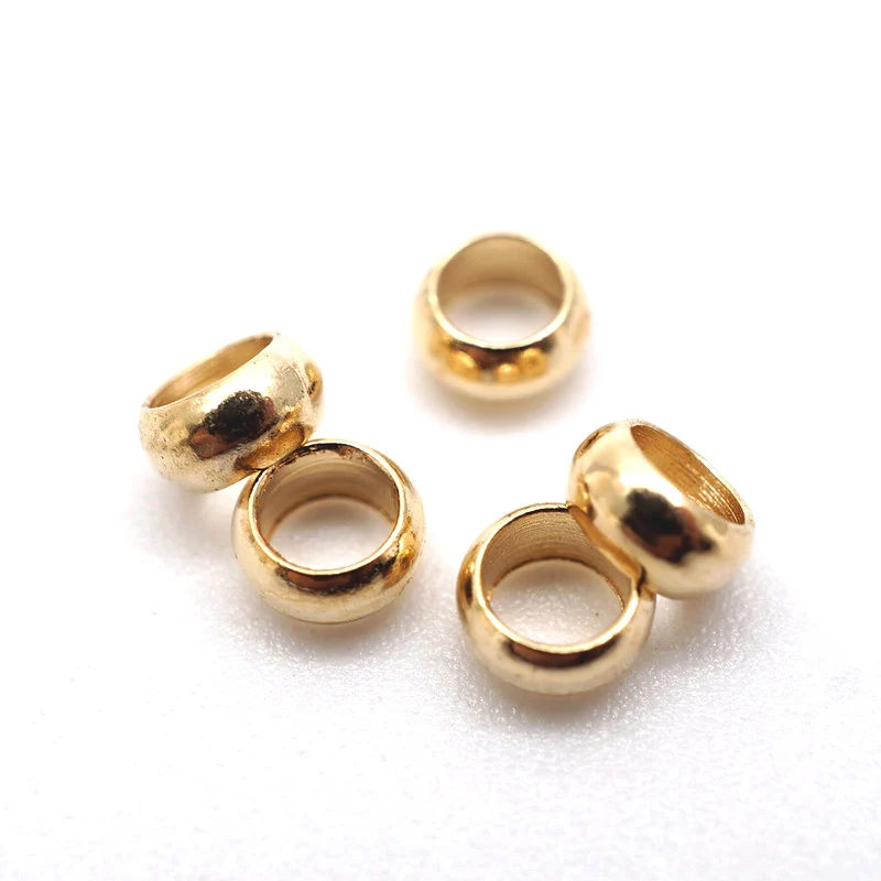 500/Lot Ende Perlen Silber Gold Überzogene 1.5/2/2.5/3/3.5/4mm Dia Crimp Perlen Legierung Perlen Für Schmuck Machen Schmuck DIY Finding – Detail 11