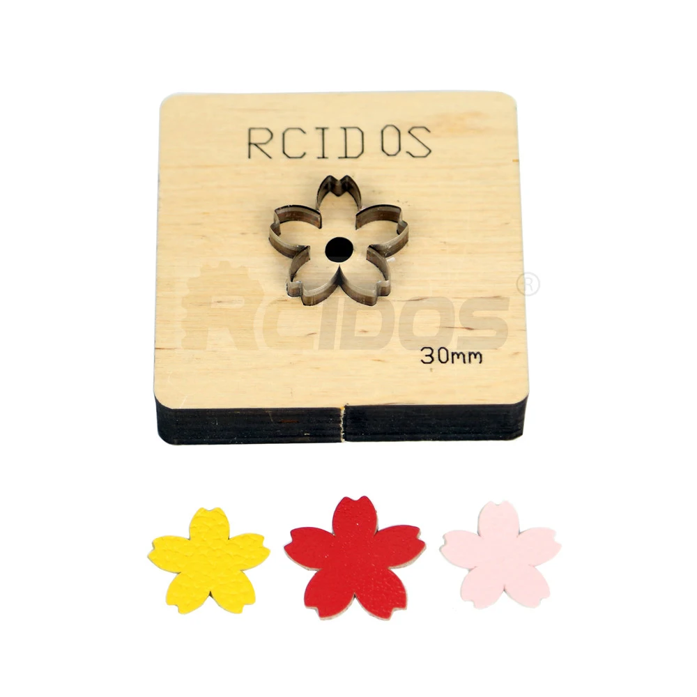 RCIDOS Cherry blossoms design Leather cutting die,Flower pattern Japan Steel Blade cutter mold,25/30/35/40/45/50/55mm,1pcs price