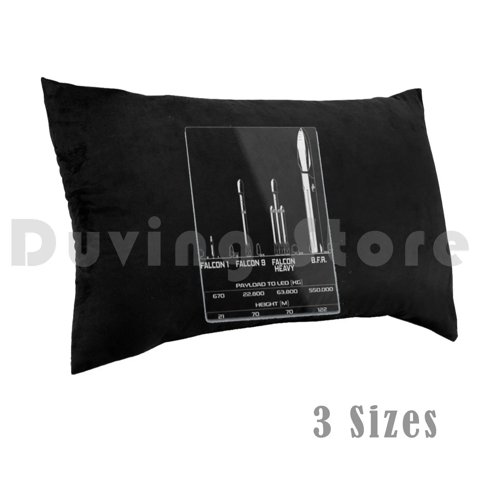 Big F * * * Ing Rocket ( Bfr )-Spacex-Elon Musk Slim FitPillow case Spacex Bfr Elon Musk Falcon 1