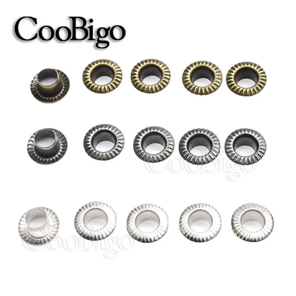 Eyelet Striped Eyelets Metal Bag Belt Cap Clothes Shoes Boots Garment Leathercraft Sewing DIY Craft Accessories 200pcs