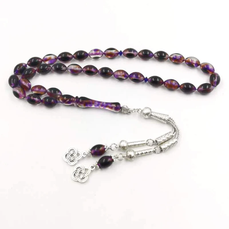 2020 New arrival Tasbih Purple Resin Muslim bracelet 33 prayerbeads Eid ADHA Gift islamic fashion Accessories Misbaha Rosary