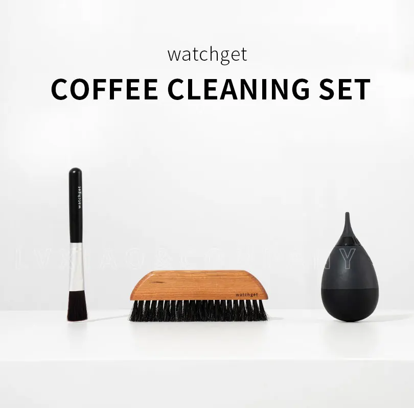 watchget Coffee Grinder Cleaning Set Wood Dusting Espresso Brush Accessories