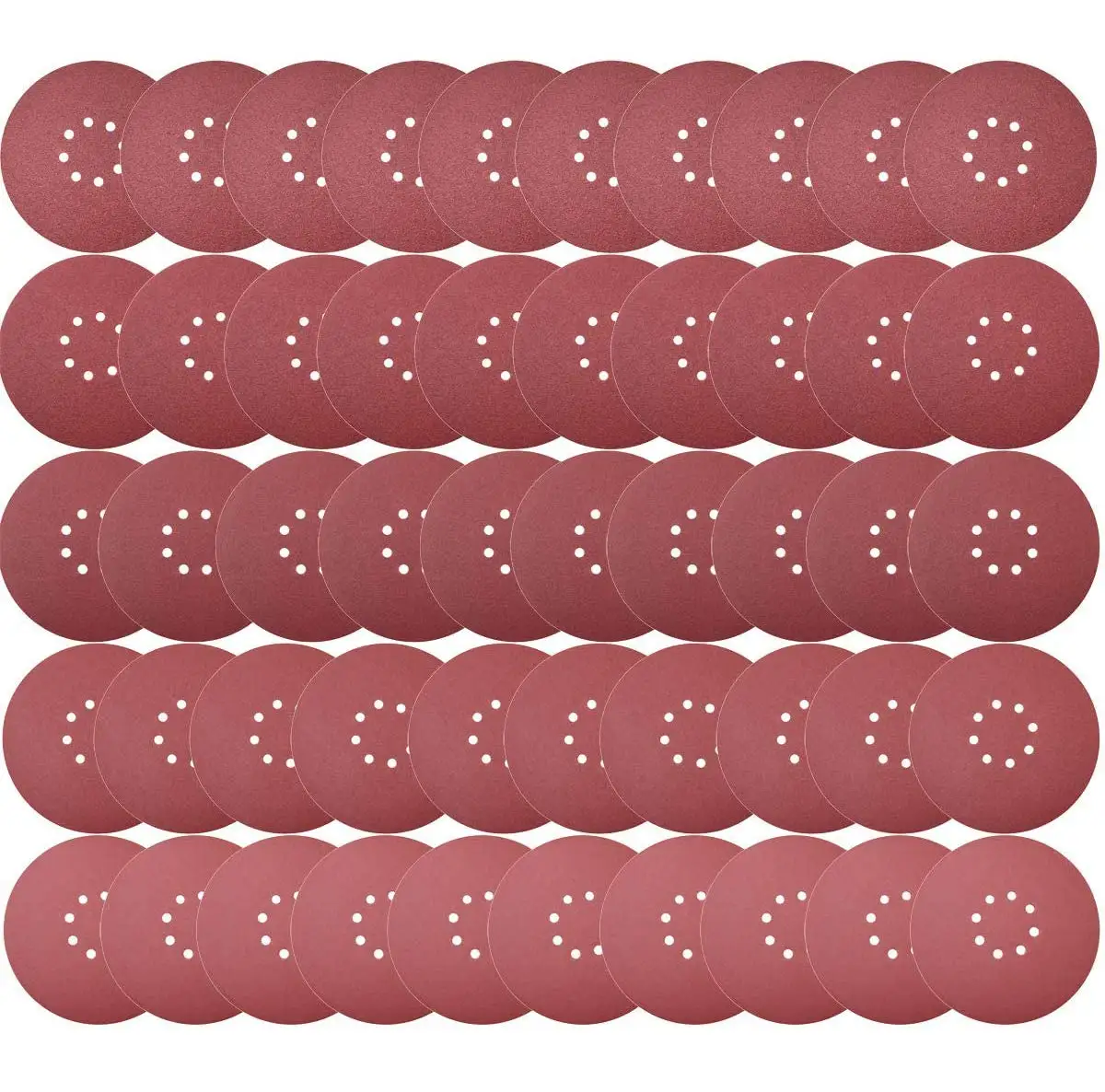 50 PCS 9 Inch 8 Hole Hook and Loop Sanding Discs  Aluminum Oxide Flocking Sander Paper for Drywall Sander