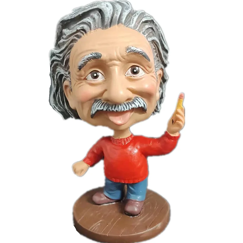 LindenKing Bobble Head the Great scientist Alber Action Figure Collectible Model Shake Head Hot Toy for Child Birthday GIFT A039