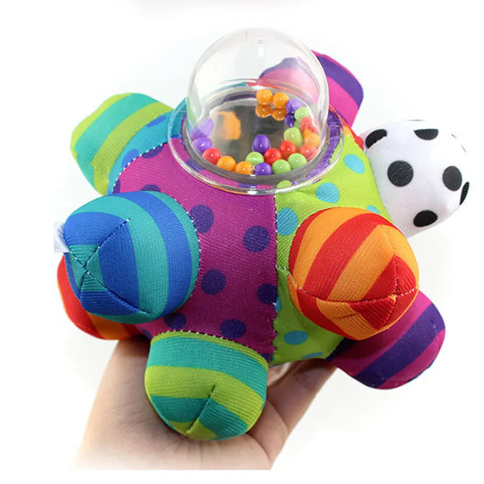 Chocalho do bebê brinquedos bola brinquedo do bebê para recém-nascido 0-12 meses animais de pelúcia tecido chocalhos bebê handbell brinquedo sensorial educacional presente