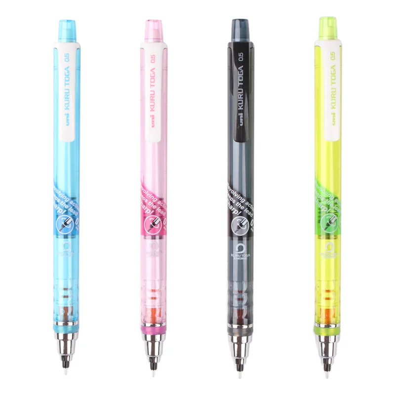 UNI-Mechanical Press Pencil, Kuru Toga, automático, rotativo, material escolar, escrita, 0.5mm, M5-450T, 1Pc