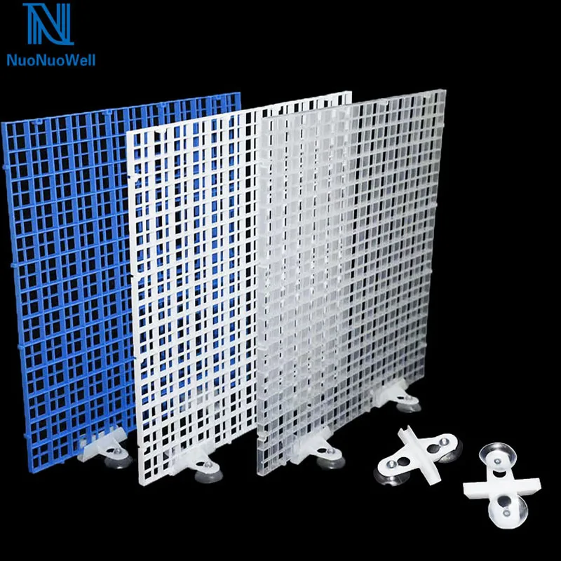 NuoNuoWell DIY Aquarium Filtration Grid Plate Fish Tank Isolation Board Divider Filter Patition Board 1cm*1cm Hole 6PCS