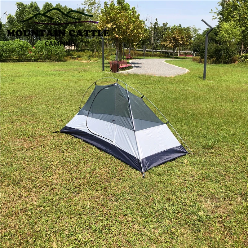 Ultralight 1 Person Camping Tent Outdoor Backpacking Trekking Hiking Cycling Single Tents Waterproof PU3000 Weight 1.45KG image 6