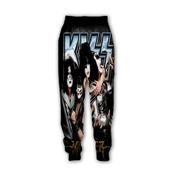 Xinchenyuan 3D Neue Kreative Kuss Rock Band Druck-Casual Hosen Jogginghose Gerade Hosen Jogginghose Jogging Hosen Hosen K102