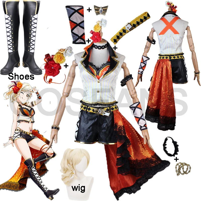 

Love Live! Nijigasaki High School Idol Club Miyashita Ai Uniform Outfit Anime Cosplay Costumes Halloween cosplay wig shoes