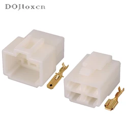 1 Set 4 Pin 6.3mm All New ABS Plastic Electrical Plug Male Female Automobile Connector Wiring Plug DJ7041-6.3-11/21