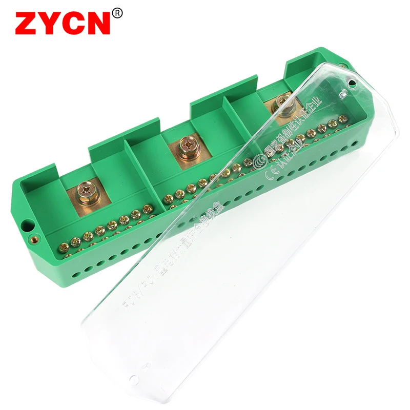 Unipolar Splitter Junction Box 3 Input Retardant Metering Cabinet Wire Terminal Block Flame Retar Electrical Accessories Copper