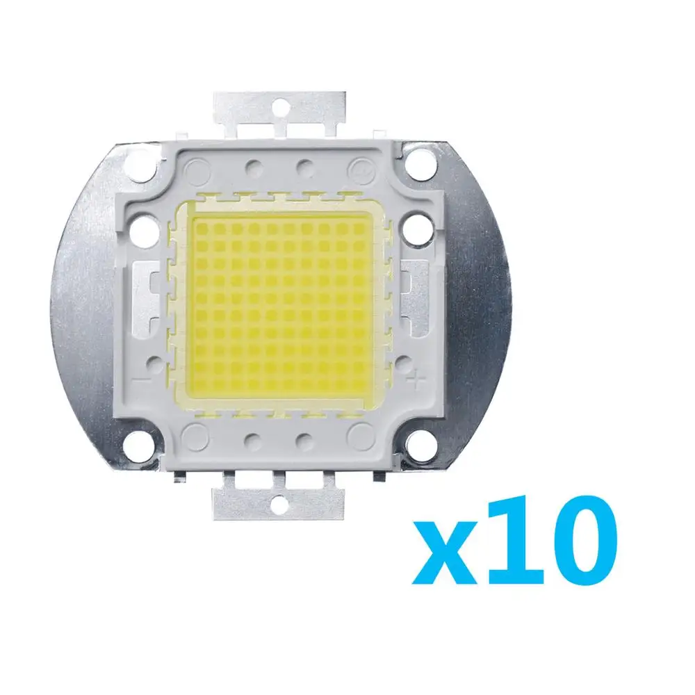 100w 50w 45mil Epistar Big Crystal 10pcs Super Bright Oval LED COB SMD DC30-34V LED Bead Diode For Floodlight Spotlight Lamp DIY