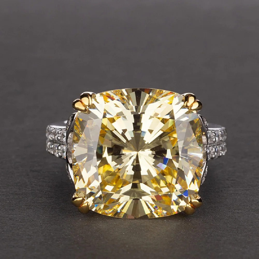 

HIBRIDE New Collection Trendy Square AAA Cubic Zircon Rings For Women Wedding DUBAI Bridal Statement Finger Ring 2021 R-292