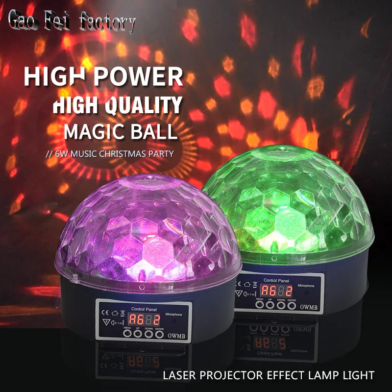 

DJ Lights Led Crystal Magic Ball Light DMX Stage Lamp 21 Mode Effect Sound Control For Home Party Club