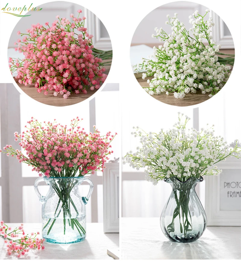 Romantic Gypsophila Babys Breath Artificial Flower Interspersion Decor Bouquet for Home Table Wedding Decorations 300 PCS/Lot