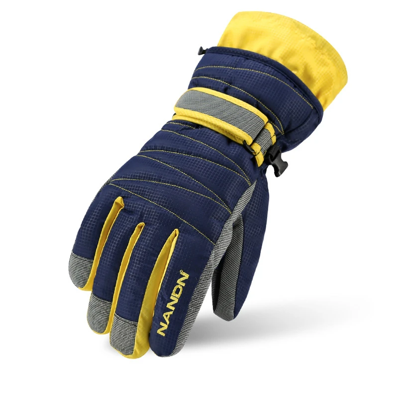 Guantes de esquí para hombre y mujer, manoplas térmicas de algodón, resistentes al viento, para deportes, esquí, snowboard, senderismo, Invierno