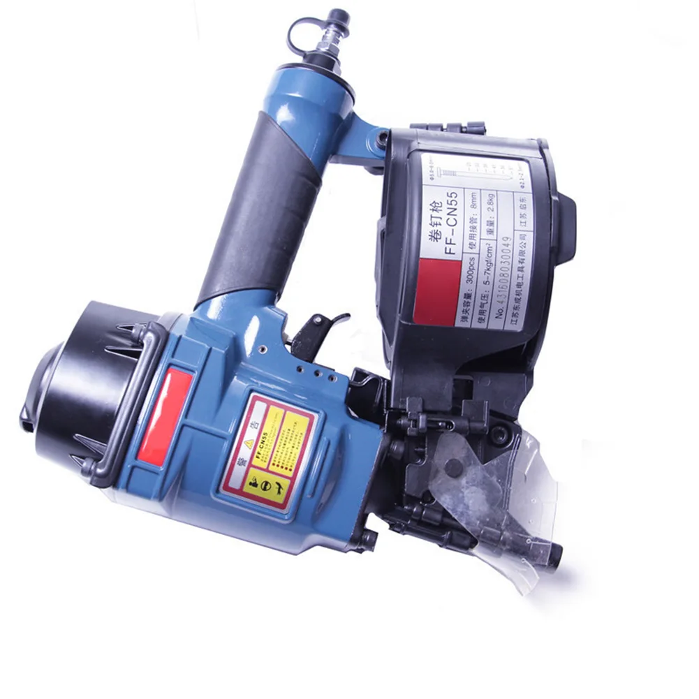 Không Khí Riveter Khí Nén Công Nghiệp Súng Bắn Đinh FF CN55 Phối Xanh Cao Cấp Trượt Có Đèn Palletizer Trang Trí Đóng Đinh Công Cụ Dụng Cụ