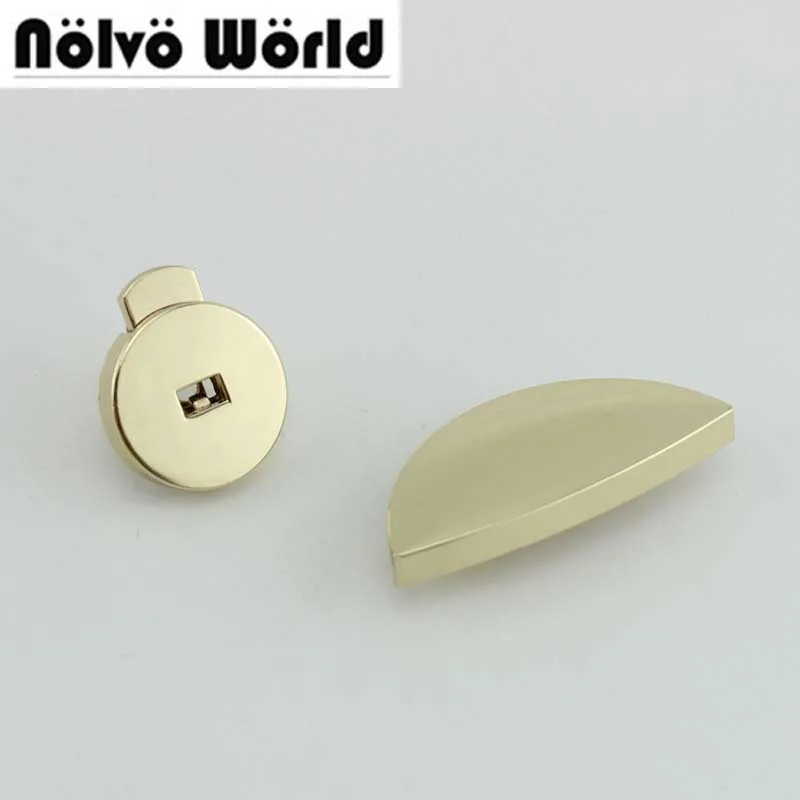 

5 pieces 6X3cm semicircle light gold finish handmade press locks for repair ladies bags purse handbags lock