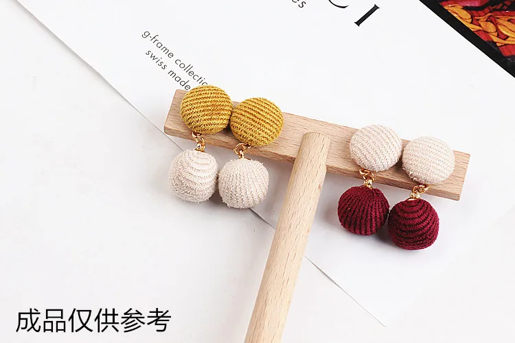 DIY handmade jewelry accessories flannel winter, with hanging ball earrings hair rope pendant material