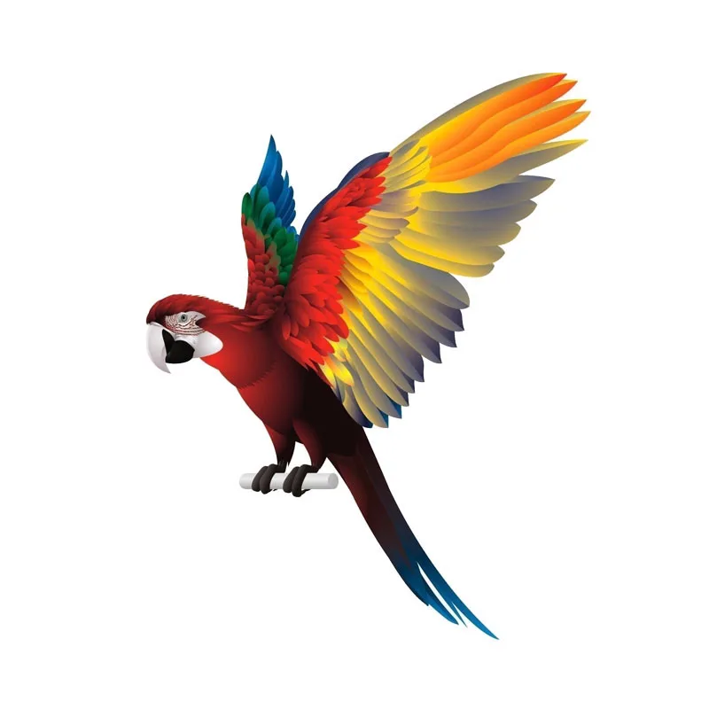 

New Color Car Sticker Decals Parrot Bird Spread Wings High-quality Decals Bumper Bodywork Vinyl Car Interior KK16*13cm