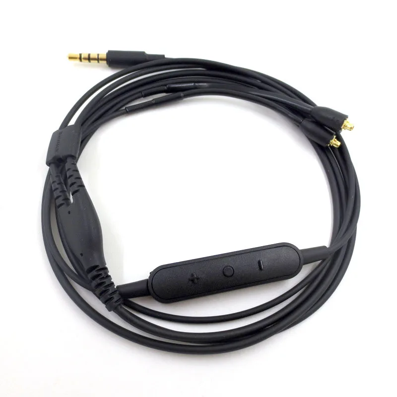 

Gold Plated Interface MMCX Cable for Shure RMCE-UNI SE215 SE535 SE848 Earphone Version with Mic Call Compatible IOS Android