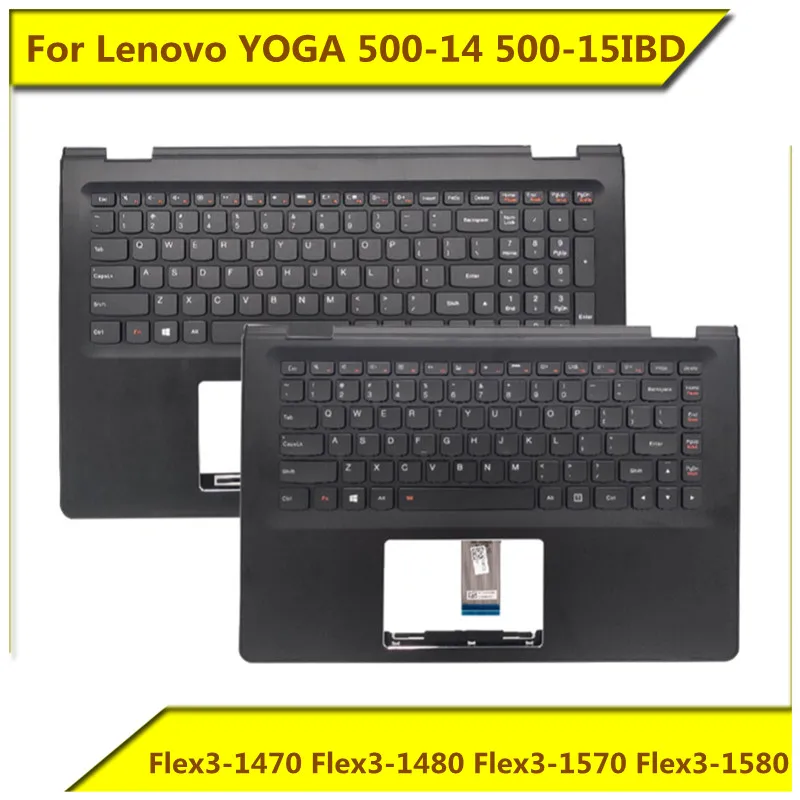 

For Lenovo YOGA 500-14 500-15IBD Flex3-1470 Flex3-1480 Flex3-1570 Flex3-1580 Keyboard with C Shell New for Lenovo Notebook