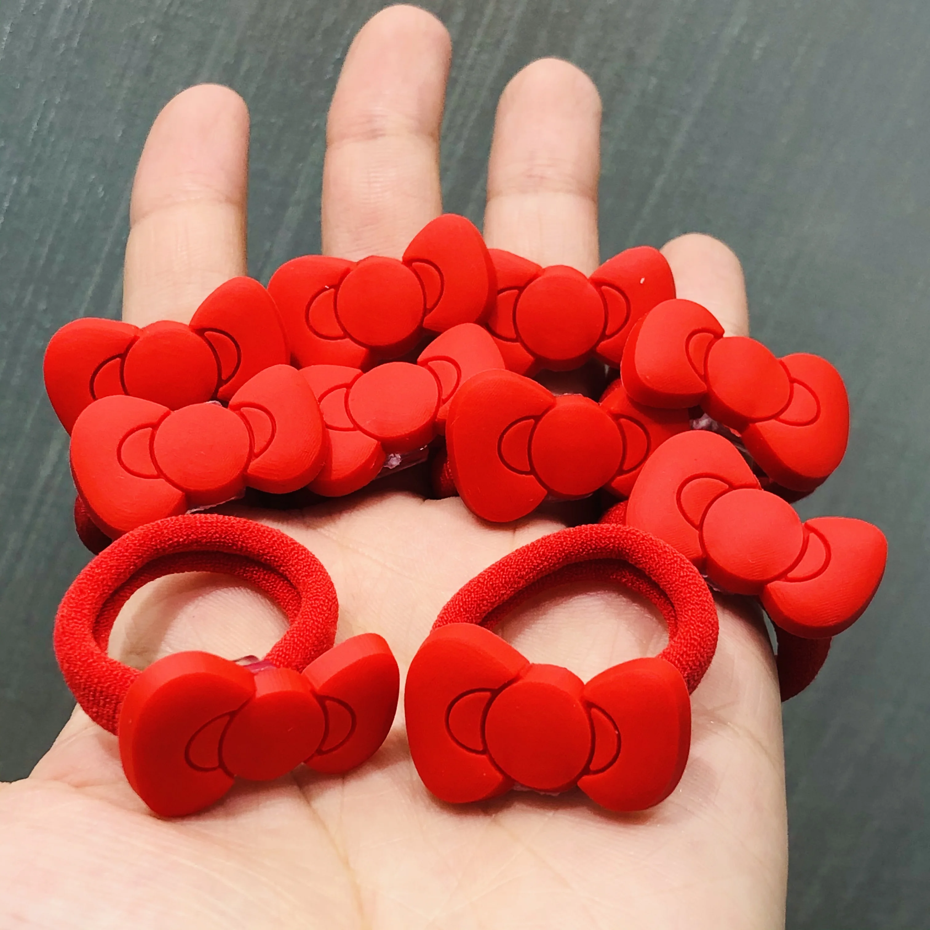 10 шт./набор, резинки для волос в форме сердца