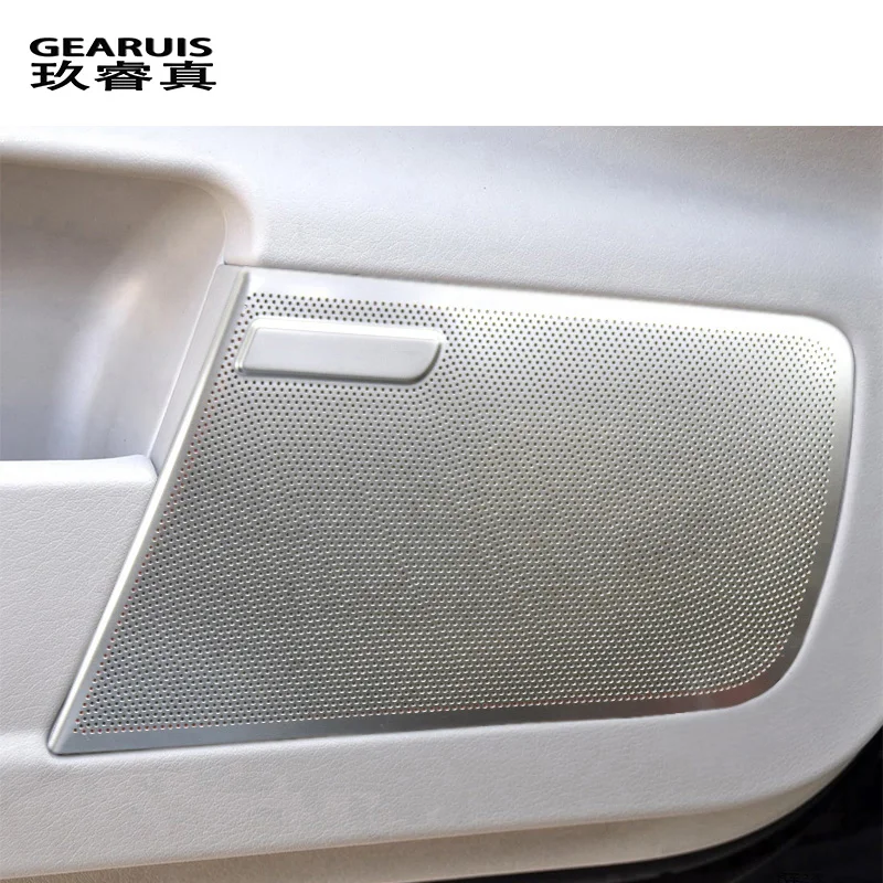 For Audi A6 C6 2005-2011 Car Door Panel Loudspeaker Pad Stereo Audio Speaker Covers Trim Frame Stickers Molding Auto Accessories