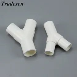 1pcs PVC Tradesen 16mm/20mm plastic Y-Shaped three-way Fork Water pipe  Y Tee Connector Aquarium Connector UPVC Pipe Adapter