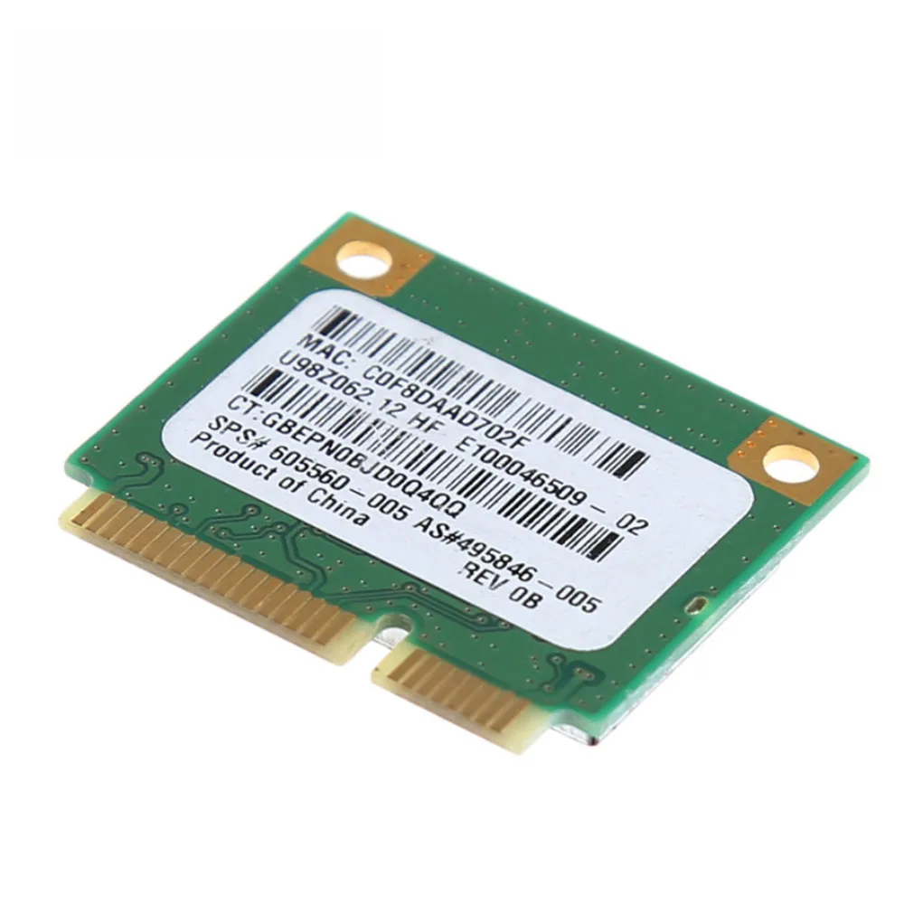 Atheros AR5B95 AR9285 802.11b/g/n بطاقة الشبكة واي فاي محول لاسلكي نصف صغير PCI-E SPS:605560-005 ل HP G42 dv7 dv5 dv4