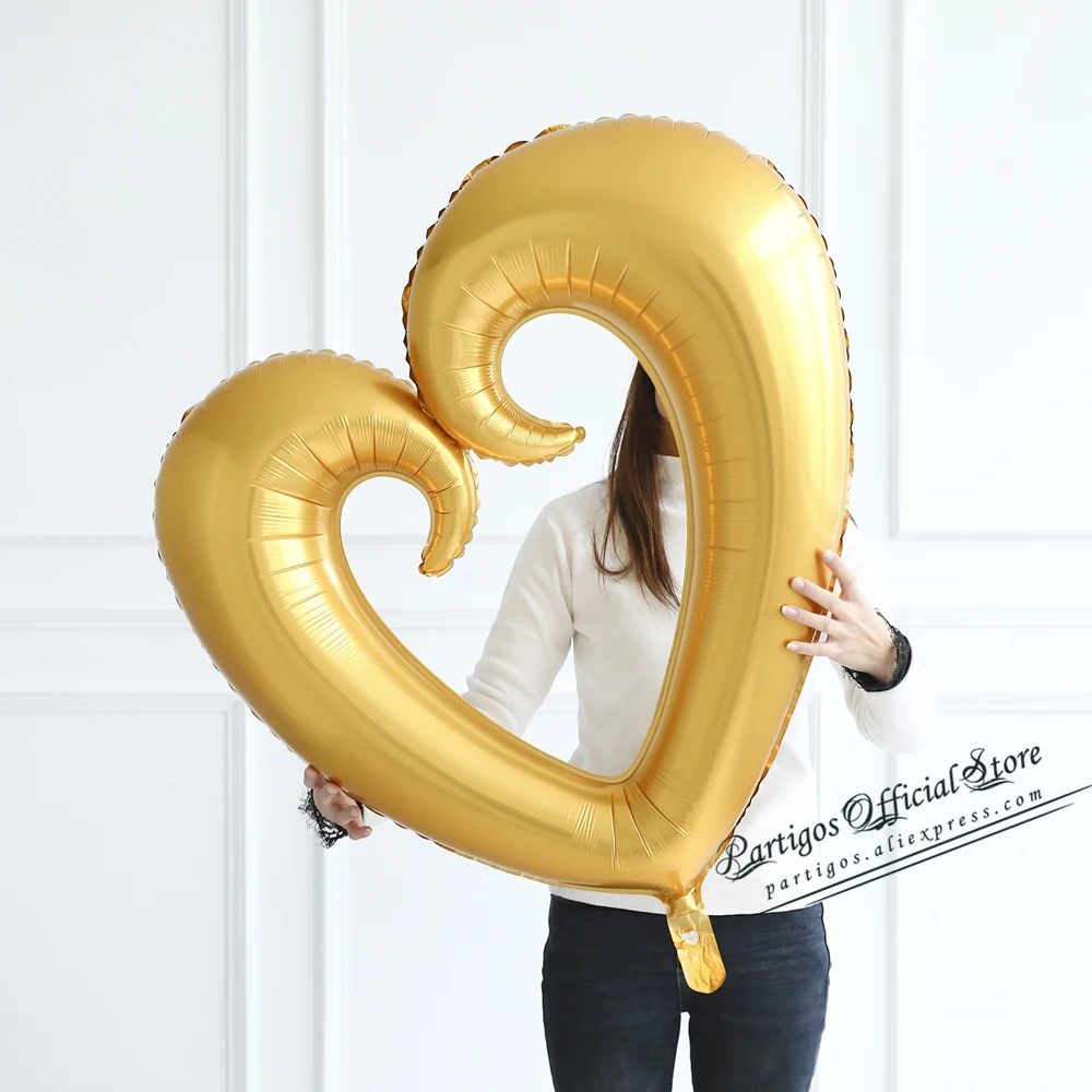 18/30/40inch giant Hollow Heart Shape Foil Balloons for Valentines day/Wedding Party decorations big size red heart globos