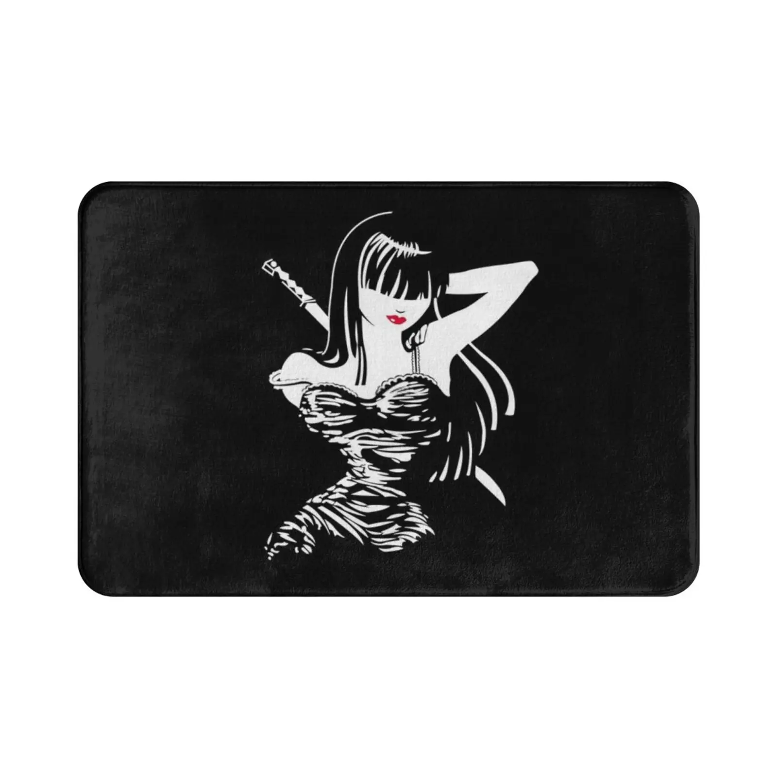 Cute And Lethal Girl Carpet Mat Rug Cushion Soft Non-Slip Girls Yakuza Anime Katana Geisha Sexy Womens Asian Asian Girl