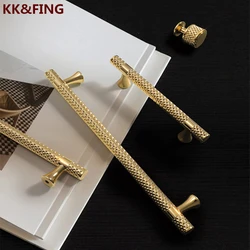 KK&FING Eew Zinc Alloy Cabinet Handles Gold Kitchen Wardrobe Handles Drawer Knobs High-end Black Furniture Decorate Knobs