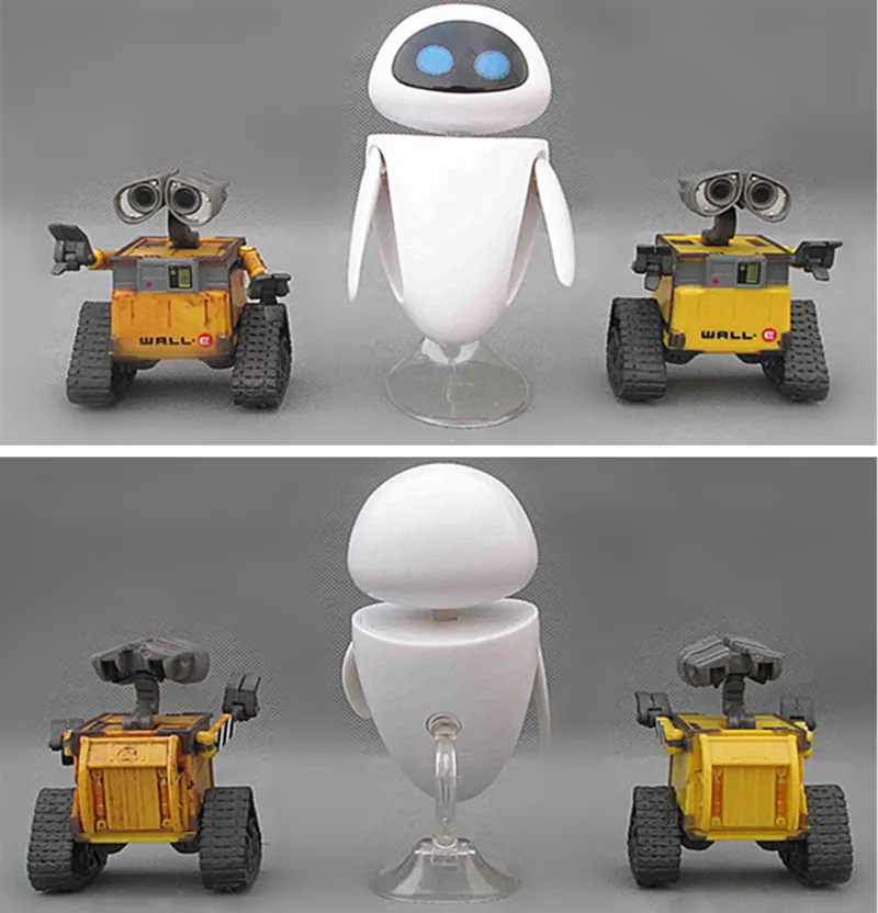 New arrival Wall-E Robot Wall E & EVE PVC Action Figure Collection Model Toys Dolls WITH BOX